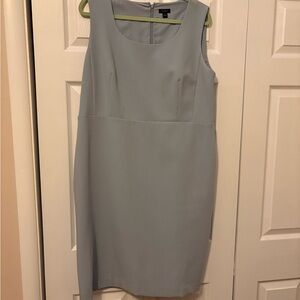 Ann Taylor Factory Gray Blue Sheath Mini Dress Sleeveless Scoop Neck